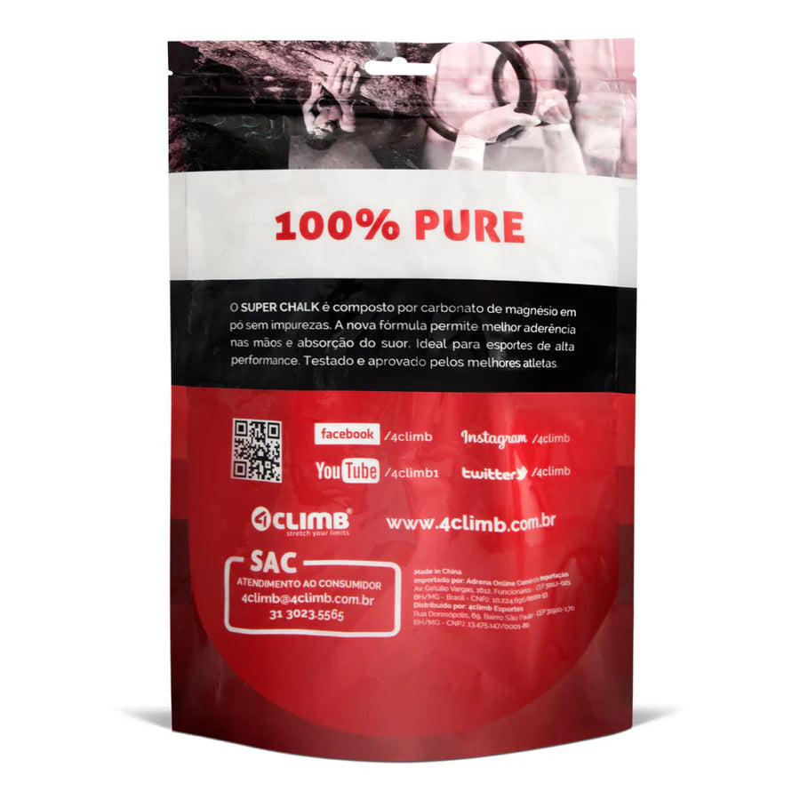 Kit Magnésio 4climb + Saco de Magnésio React Conquista