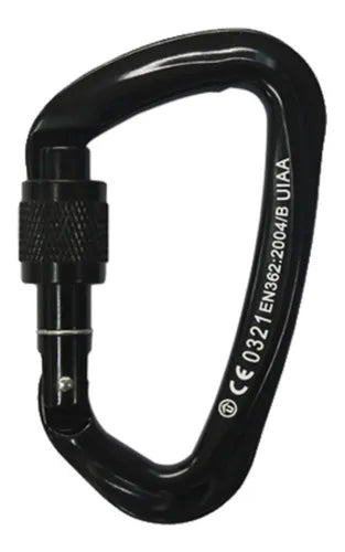 MOSQUETÃO D ALUMÍNIO TRAVA 26KN KEYLOCK CE EN NBR – ELITE D