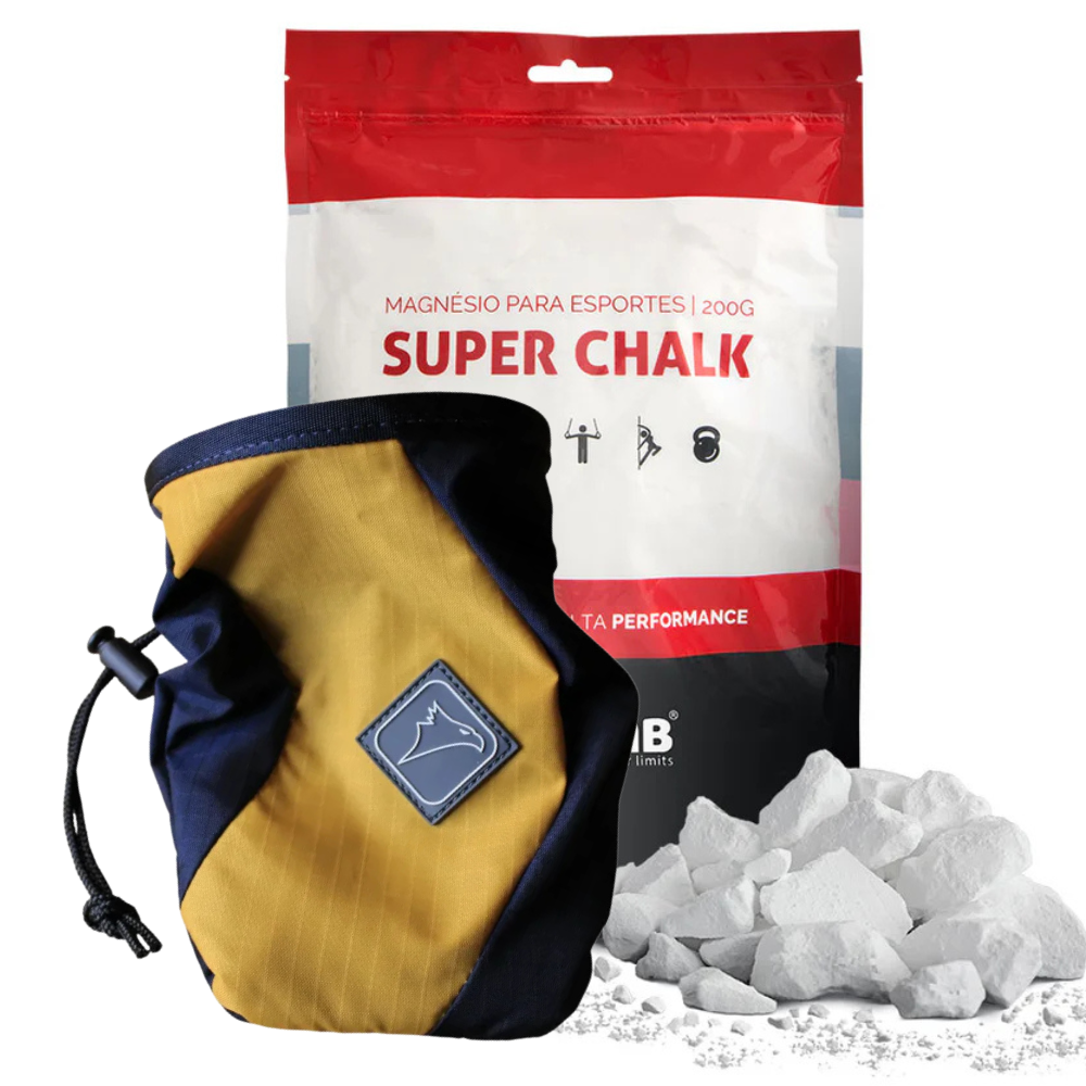 Kit Magnésio 4climb + Saco de Magnésio React Conquista