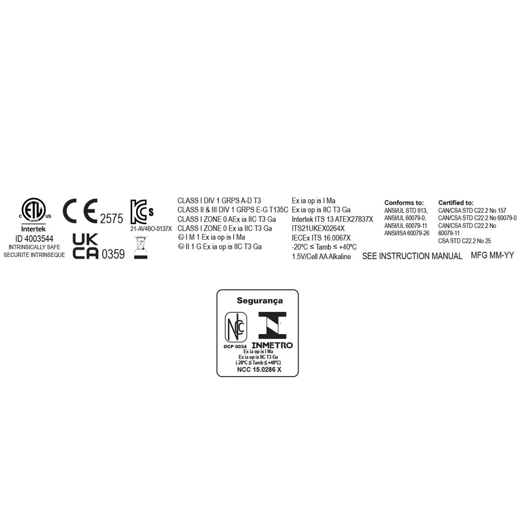 Lanterna de mão intrinsecamente segura - XPP-5420GXA