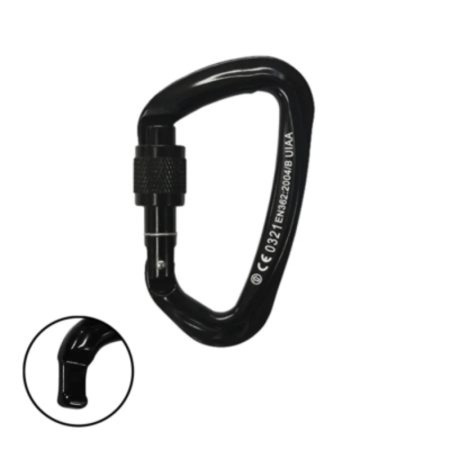 MOSQUETÃO D ALUMÍNIO TRAVA 26KN KEYLOCK CE EN NBR – ELITE D